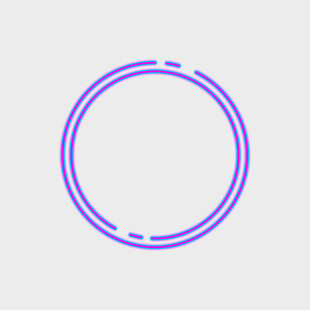 紫色虚线圆环图形设计