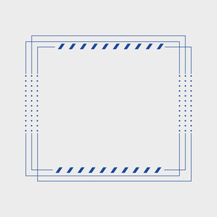 简约蓝色线条边框图案