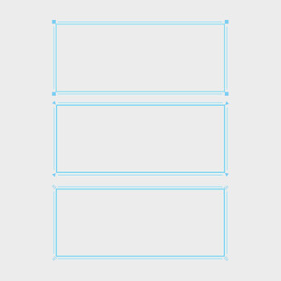 蓝色线条矩形框组图
