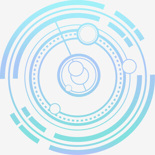 科技感环形线条抽象图案