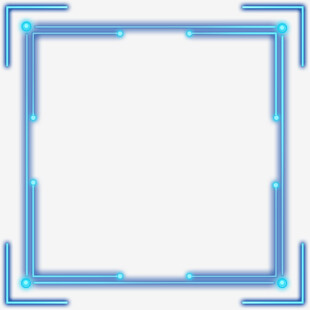 蓝色科技风方形边框