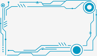 科技风蓝色电路板边框背景
