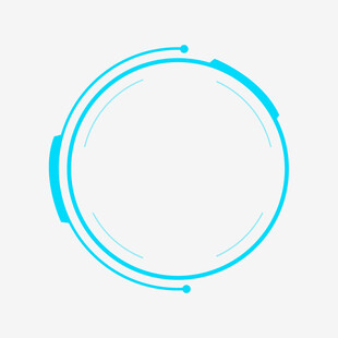 蓝色动感环形科技元素