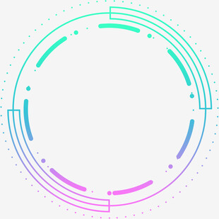 炫彩渐变环形科技元素