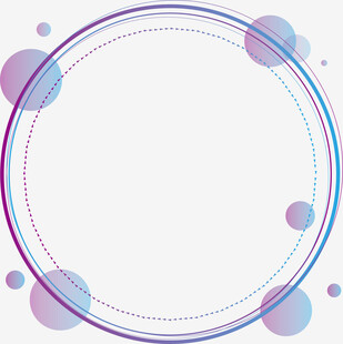 紫色渐变圆环边框背景图