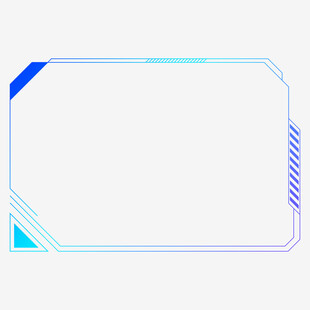 蓝紫色渐变科技风边框