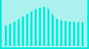 蓝绿色条纹波浪形图案