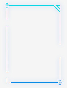 蓝色简约边框空白框架图