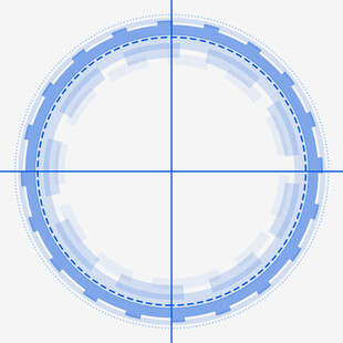 蓝色环状科技风分割图案