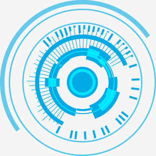 科技感蓝色圆形机械图案