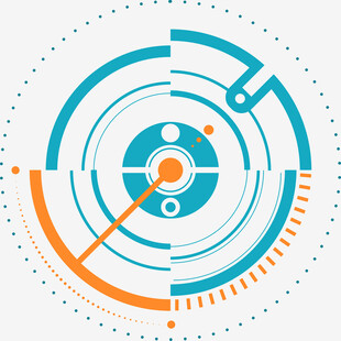 科技感圆形仪表盘图标