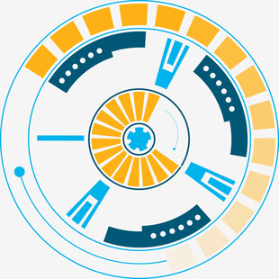 科技风圆形仪表盘图案