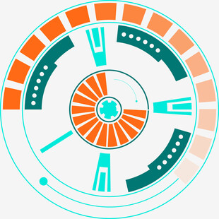 科技感圆形界面元素设计