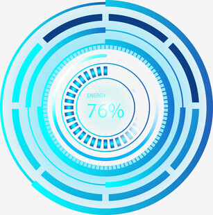 蓝色环形进度条