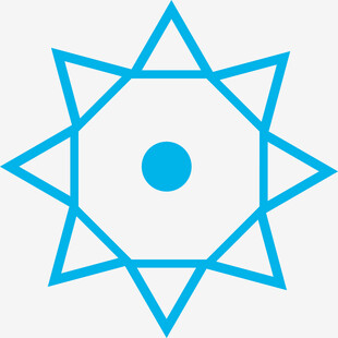 蓝色几何星形图案设计