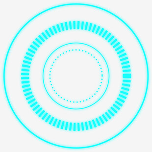 蓝绿色环形图案设计元素