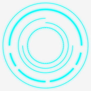 蓝色科技感环形线条图案