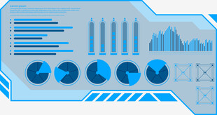 科技风数据图表展示界面