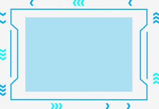 简约蓝色边框装饰图案