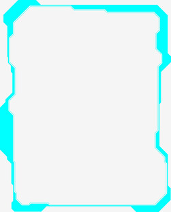 蓝绿色科技风边框背景