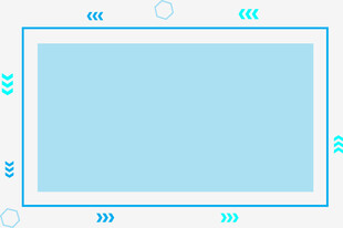 蓝色边框矩形设计模板