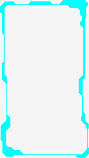 蓝白简约边框图片模板