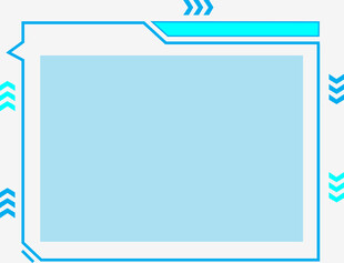简约蓝色边框空白图文框