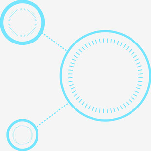 简约蓝色环形连接图案