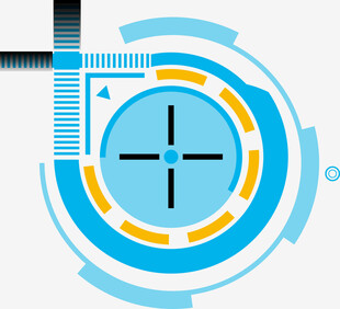 科技风瞄准图标设计元素