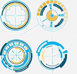 科技感圆形界面元素设计