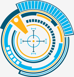 科技风圆形界面元素图案