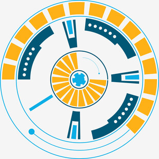 科技风圆形几何图案设计