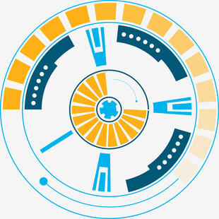 科技感圆形界面元素设计