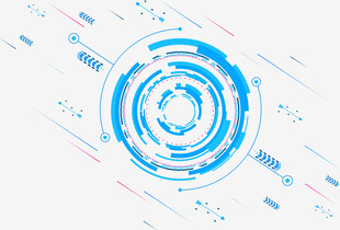 科技感蓝色环形数据元素