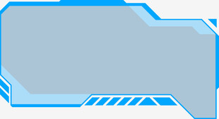 蓝色科技风边框设计元素