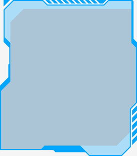 蓝色科技风边框背景图