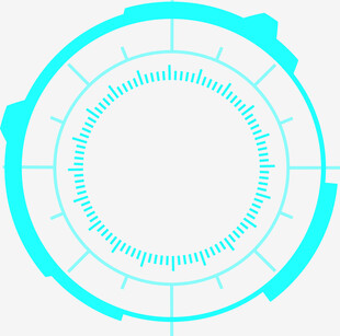 科技感蓝色圆形界面元素