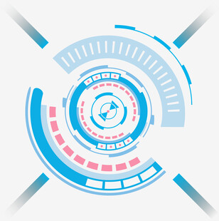 科技感环形界面设计元素