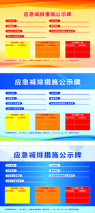污染天气应急减排措施公示牌