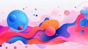 梦幻流体渐变抽象艺术图