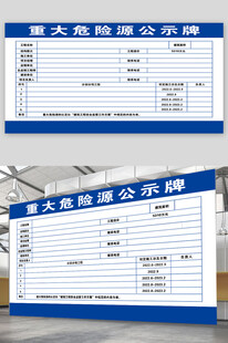 重大危险源公示牌