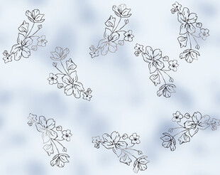 手绘风格雪花图案设计