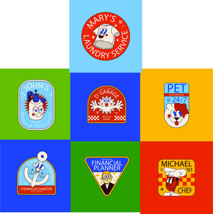 趣味卡通形象贴纸LOGO标志