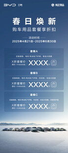 比亚迪王朝春日焕新展架