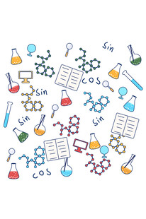 复古科学元素免抠化学元素