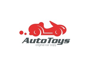 红色汽车玩具标志