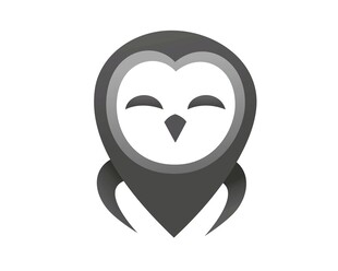 可爱猫头鹰图标设计
