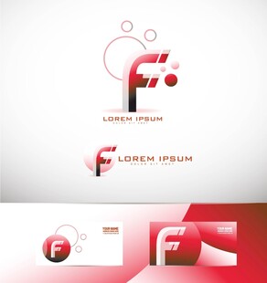 创意F字母标志设计