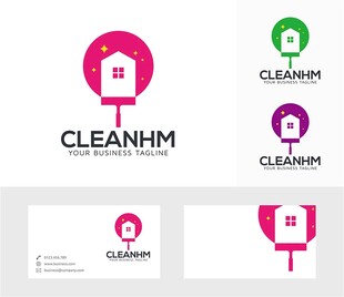 CleanHM房屋清洁标志设计