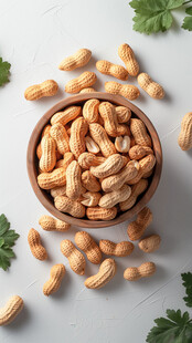 木碗中的美味腰果